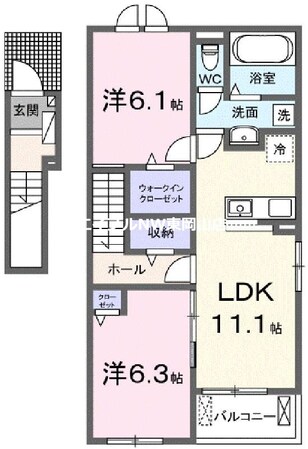 ハーレー　岡山Ⅲの物件間取画像